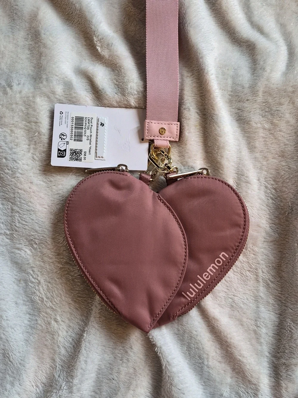 Lululemon Dual Pouch Wristlet Heart Spiced Chai NWT - Picture 4 of 12